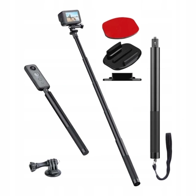 Holder Monopod Tripod pentru Insta360 GoPro Invisible Selfie Stick 121cm Fixări GRATUITE + autocolant